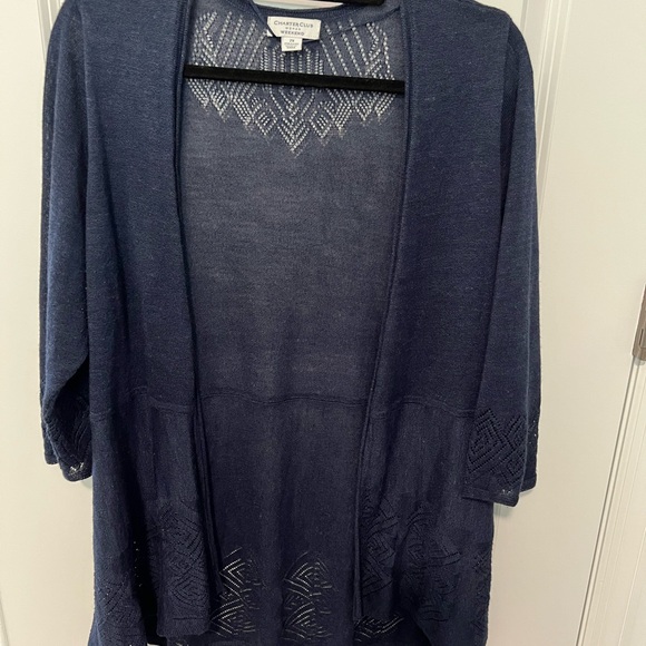 Charter Club Deep Blue Women's Cardigan - Picture 1 of 5